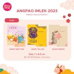 Angpao Imlek 2023 Kelinci isi 6 pcs / Angpao Shio Kelinci Custom Nama Royal Blue, Simple dan Bunny Series